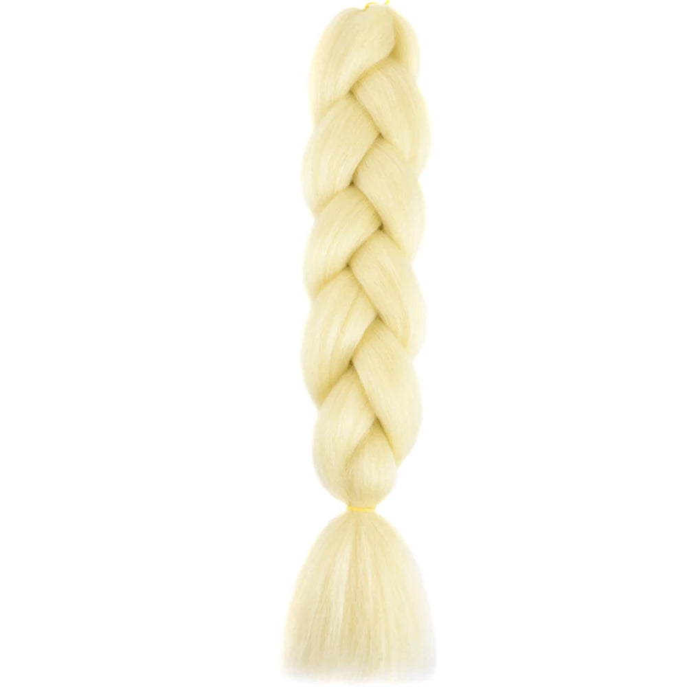 GlowStrands 24” Jumbo Braids for Kids & Adults – Ombre Kanekalon Hair Extensions, Easy Styling & Natural Feel