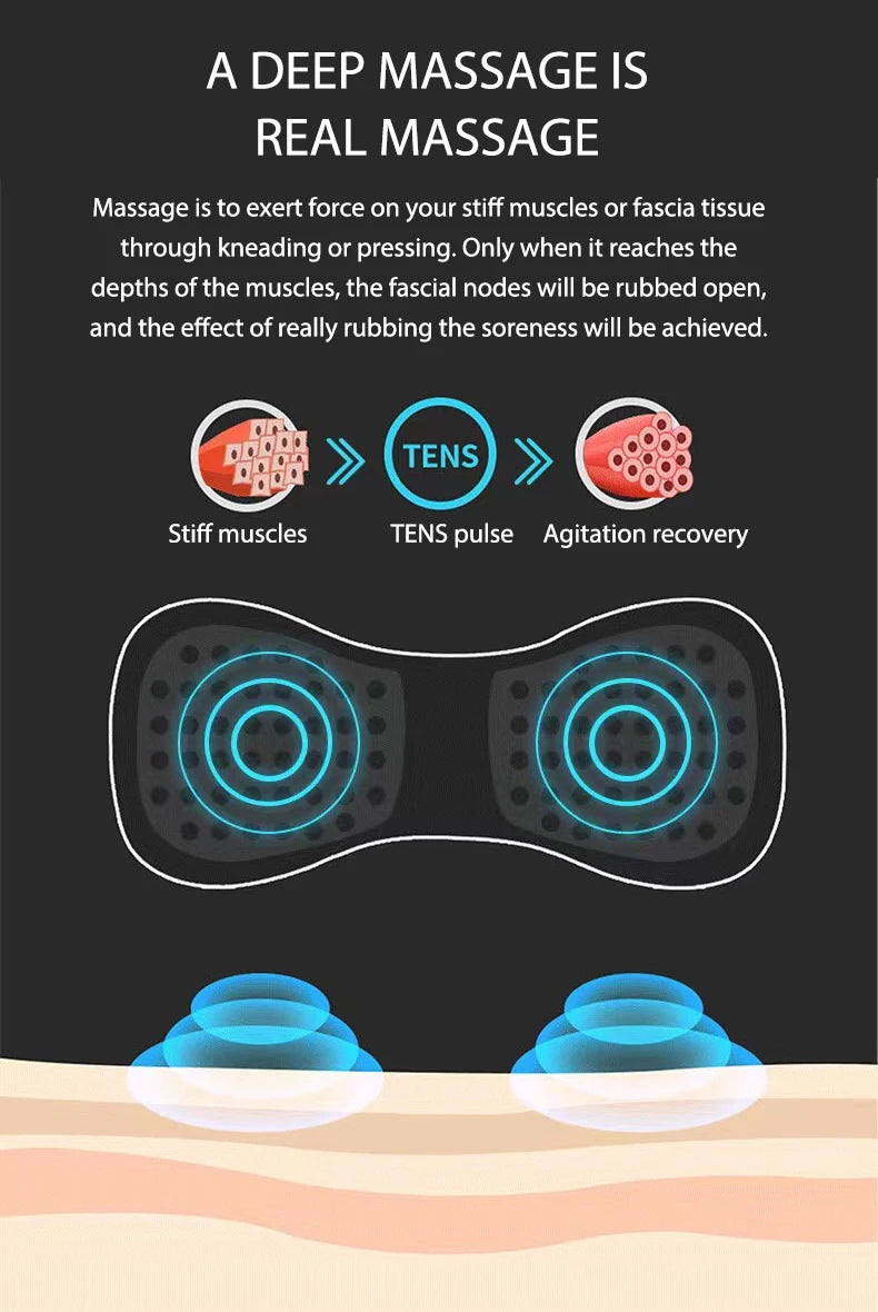 EMS Massager Gel Pads – Reusable Electrode Stickers for Muscle Relief & Neck Therapy