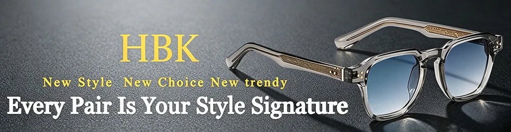 HBK Square Gradient Sunglasses — UV400 Vintage Style for Men