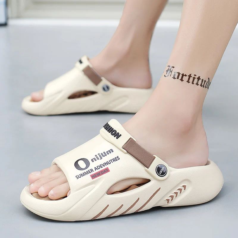 Men's EVA Platform Slides — Soft-Sole Sandals for Indoor & Outdoor Wear