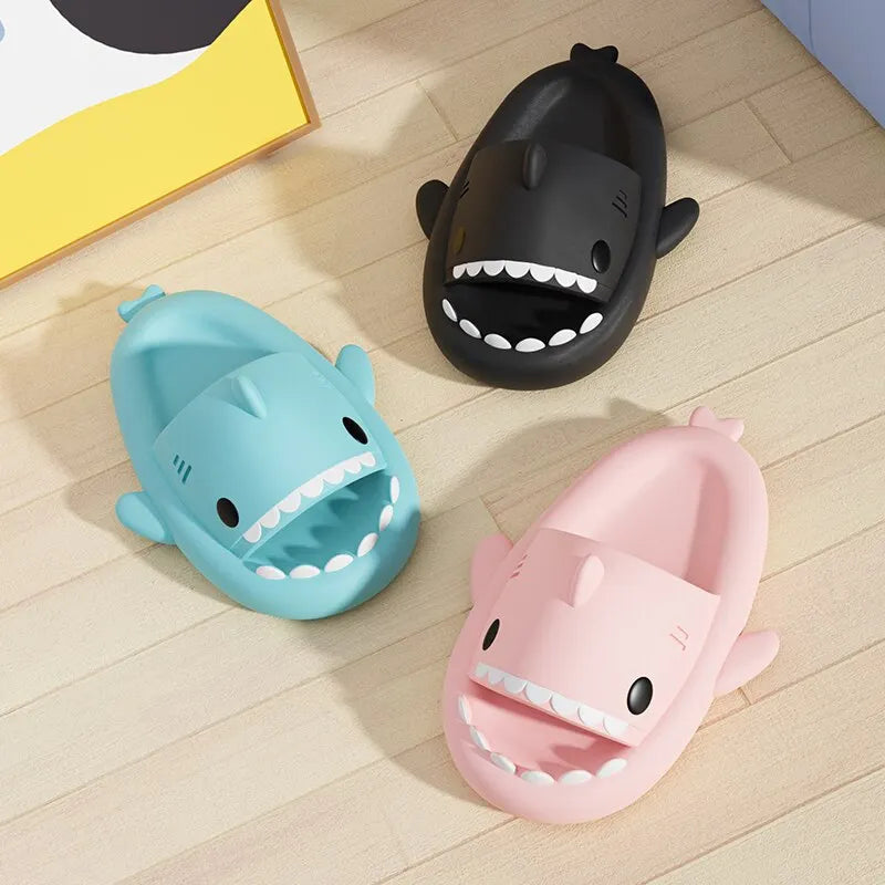 Shark Slippers – Soft Cloud Slides for Women & Men | Indoor/Outdoor EVA Mules | Beach & Bathroom Sandals