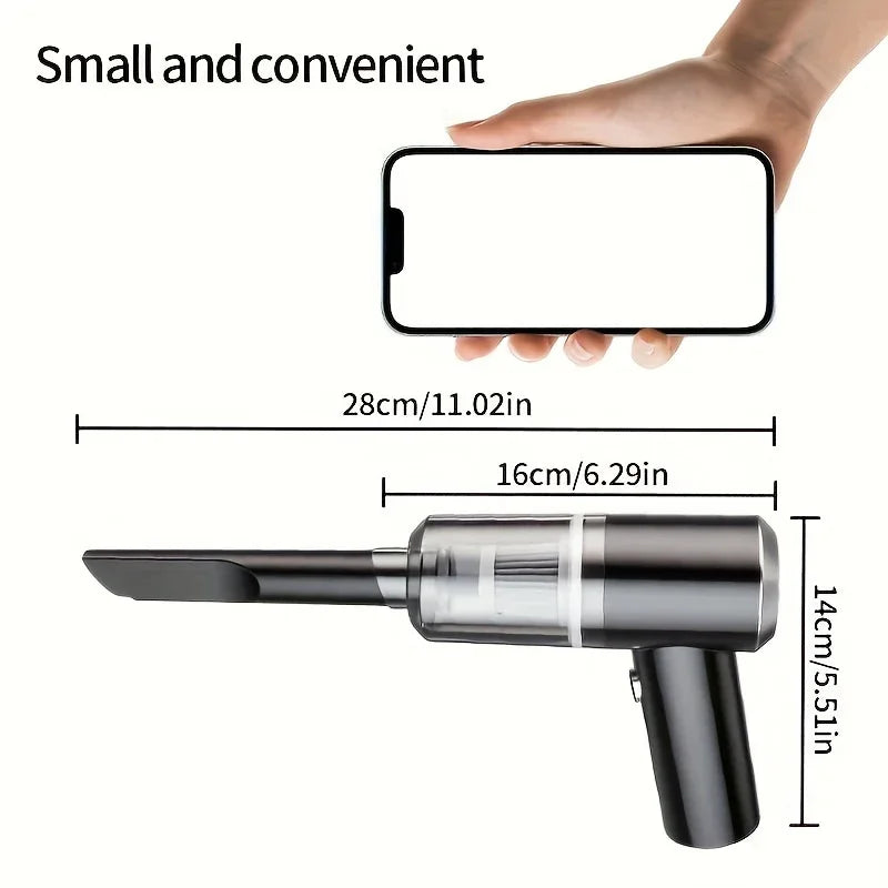 Cordless Handheld Car Vacuum Cleaner – Wet & Dry Portable Vacuum with Powerful Suction