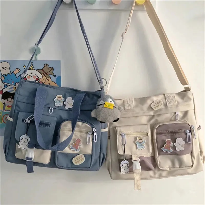 Waterproof Nylon Women's Shoulder Bag – Casual Crossbody Messenger Tote