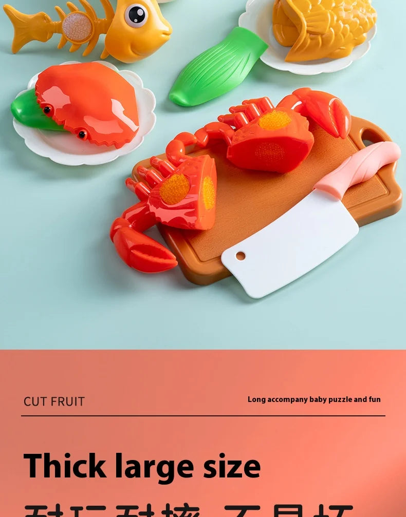 DIY Fruit & Vegetable Cutting Toy Set for Kids – Pretend Play Kitchen Food, Interactive Parent-Child Game, Birthday Gift