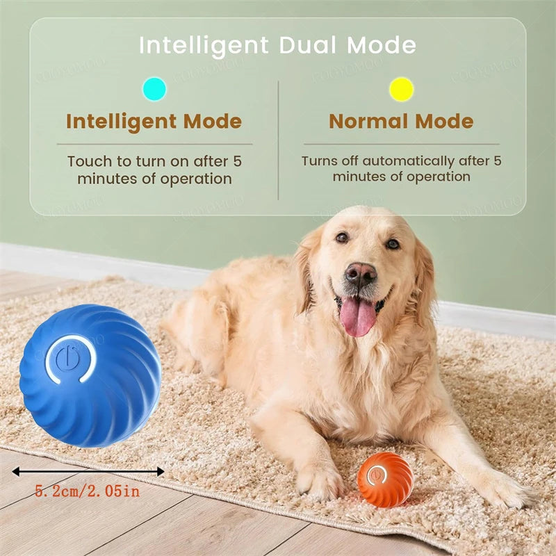 USB Rechargeable Interactive Pet Ball, Automatic Moving Toy for Puppies, Dogs, and Cats