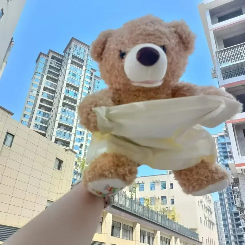 Shy Teddy Bear Electric Plush Toy – Peekaboo Talking & Moving Stuffed Animal for Kids, Baby Entertainment Gift