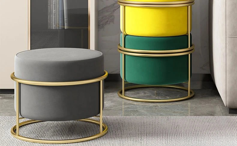 Round Stools Portable Pliant Aesthetic Morden Stools Multifunction Affordable Luxury Taburete Pegable Portatil Home Furniture