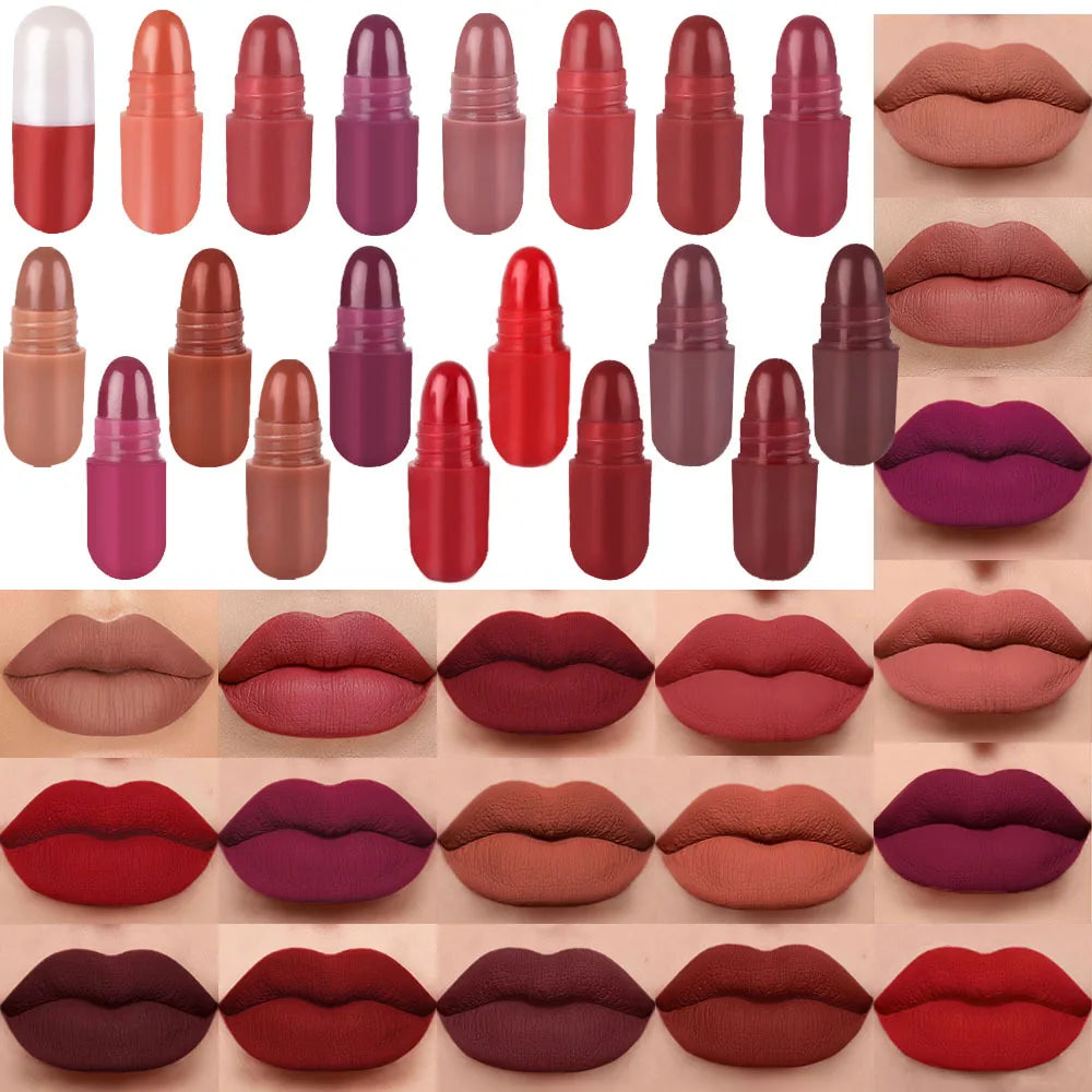 18-Piece Velvet Matte Lipstick Set – Long-Lasting, Waterproof Mini Lipsticks for Everyday Use & Gifting