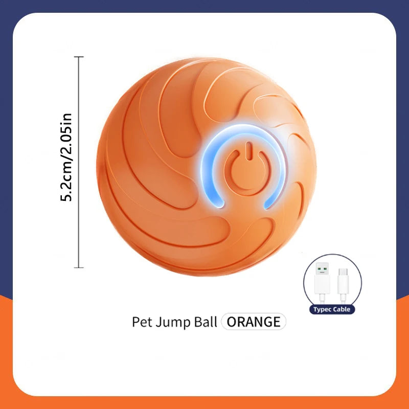 USB Rechargeable Interactive Pet Ball, Automatic Moving Toy for Puppies, Dogs, and Cats