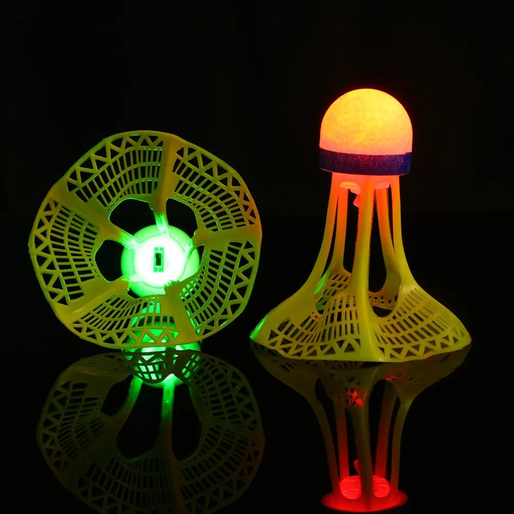 12 or 1 PCS LED Light-Up Badminton Shuttlecocks – Colorful Luminous Foam Badminton Balls for Kids and Sports