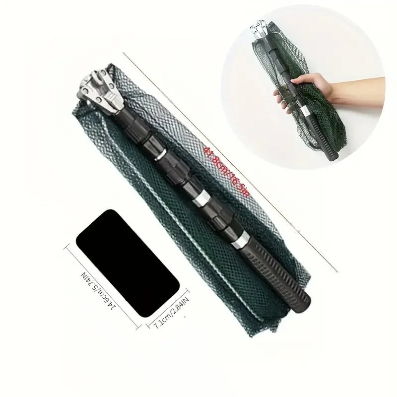 Foldable Fishing Landing Net – Ultra-Light Aluminum Alloy Telescopic Handle