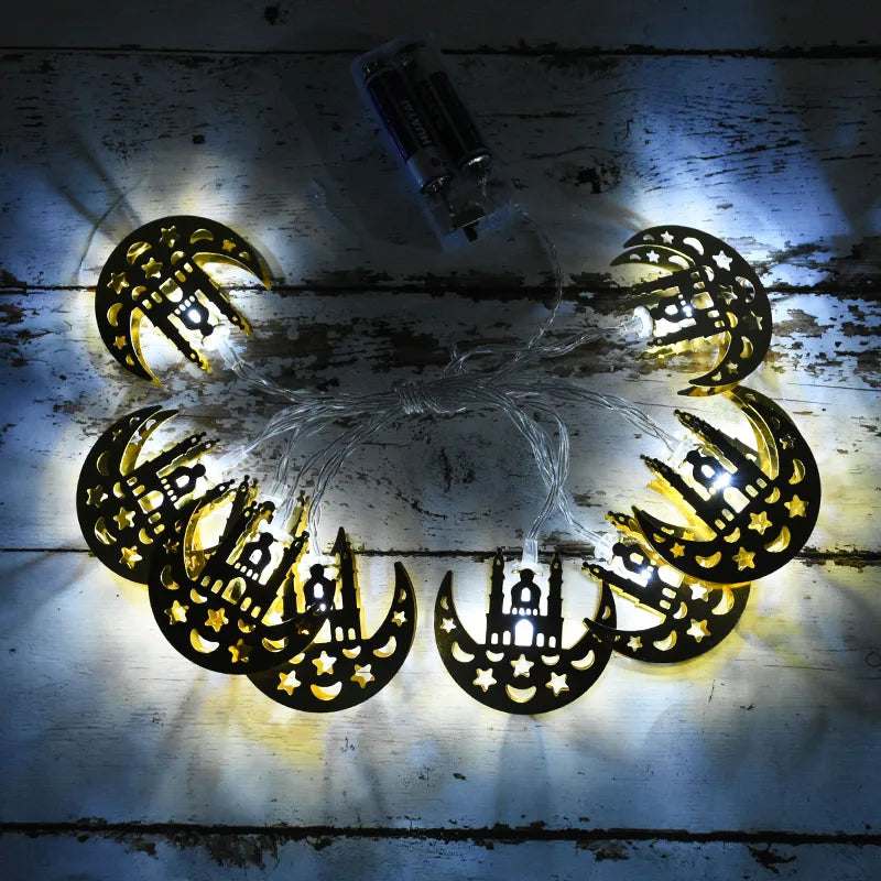Ramadan & Eid LED Lantern String Lights – Decorative Hanging Lights for Home, Party & Festival Decor