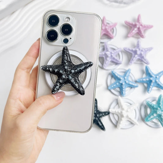 Resin Starfish Phone Grip Stand with MagSafe Magnetic or Adhesive Base