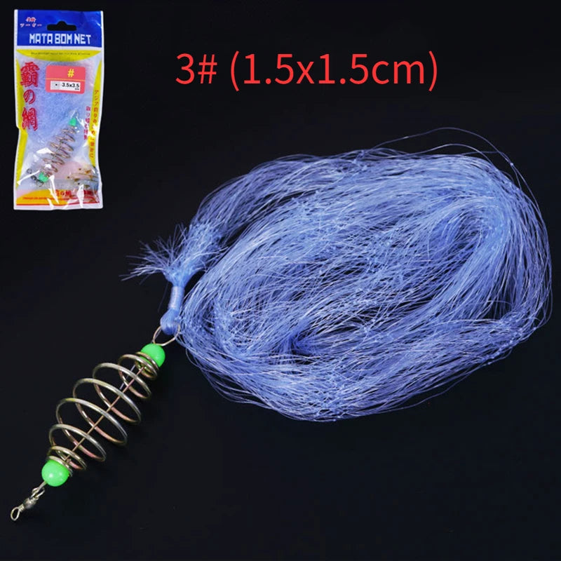 Fishing Net Trap with Luminous Beads – Multi-Size Mesh Gill Net for Sea & Freshwater Fishing