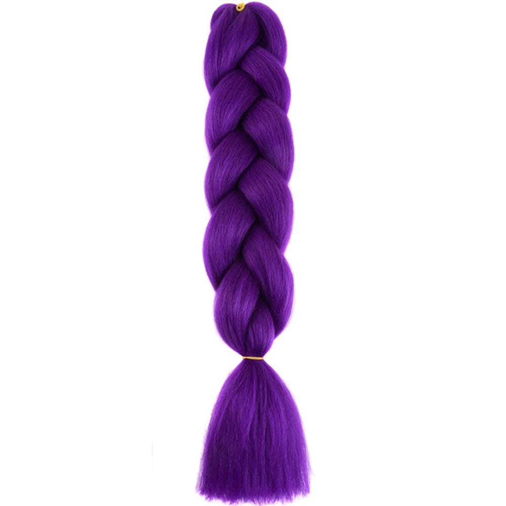 GlowStrands 24” Jumbo Braids for Kids & Adults – Ombre Kanekalon Hair Extensions, Easy Styling & Natural Feel