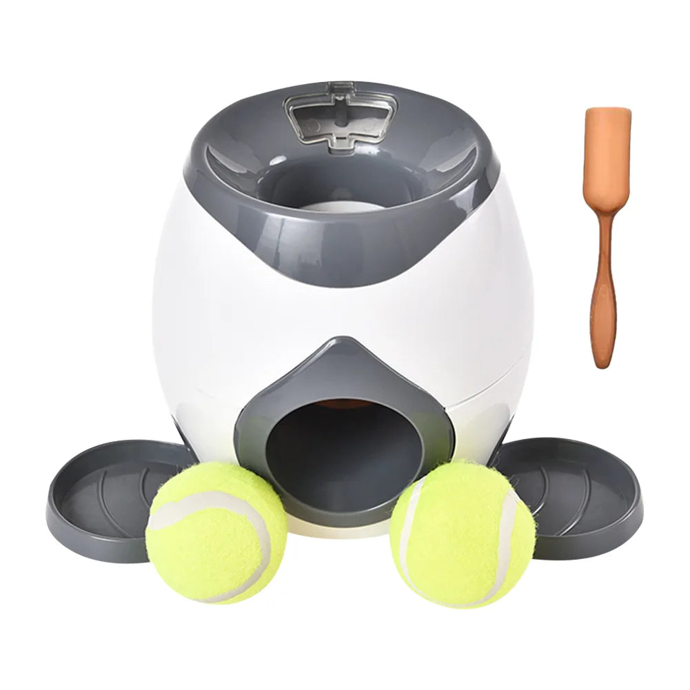 Dog Interactive Treat Dispenser Puzzle Toy with Tennis Ball Reward System