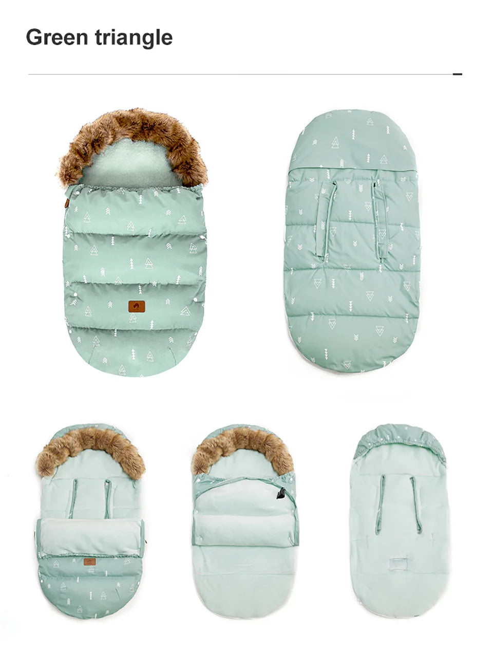 Baby Stroller Footmuff with Removable Collar