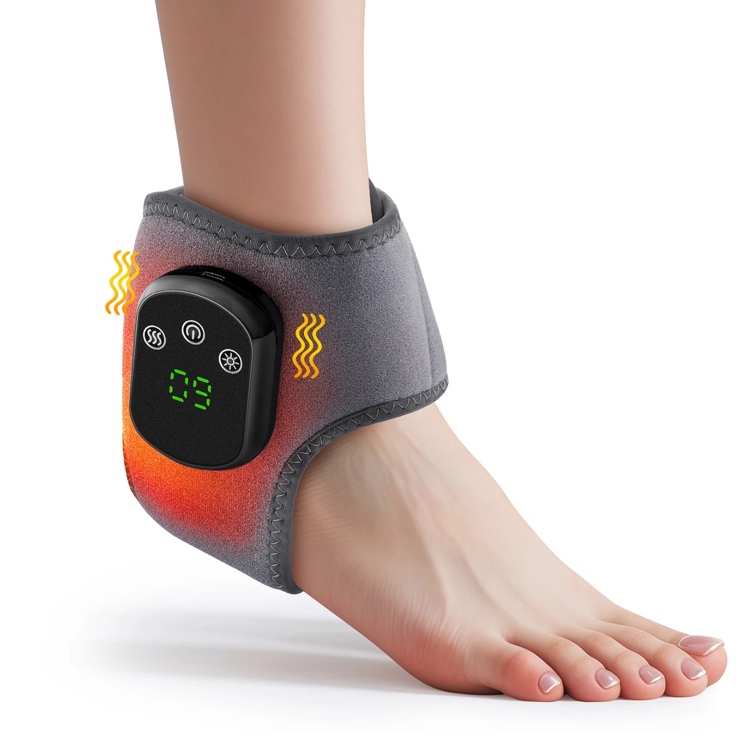 Smart Heated Foot & Ankle Massager – Adjustable Compression & Multi-Speed Vibration for Relaxation and Recovery