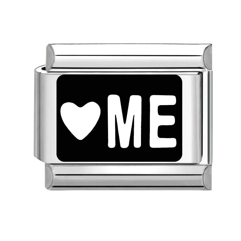 Italian Charm Links – Heart, Flower, Cat & Cherry Designs – Fits 9mm Stainless Steel Bracelets – DIY Jewelry Making Gift for Women