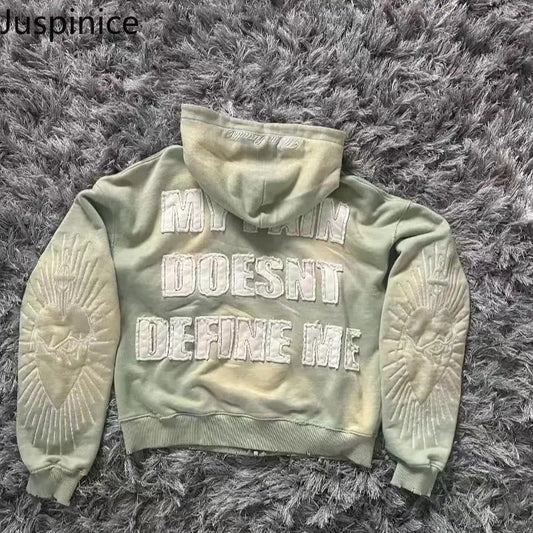 Korean Fashion Printed Short Hoodie – Versatile Zip-Up Cardigan Jacket for Men