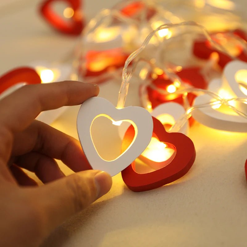 10 LED Heart String Lights – Decorative Garland for Valentine’s Day, Weddings, Birthdays, and Home