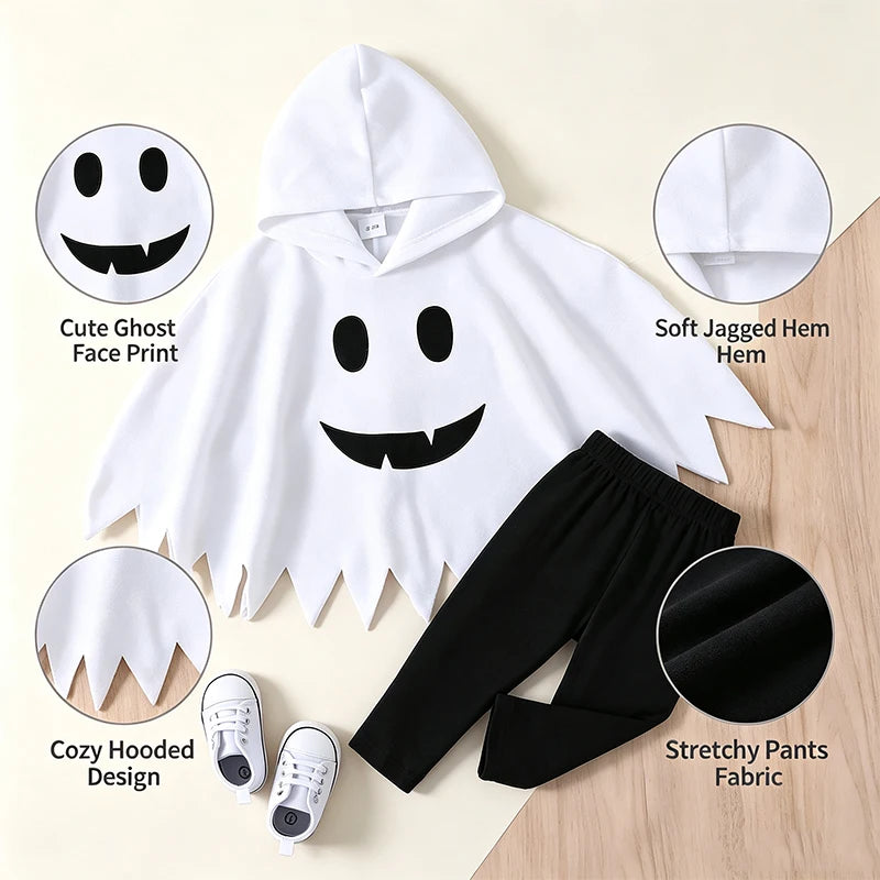 Halloween Ghost Hooded Costume Cape