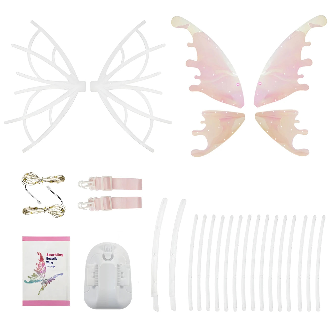 Light-Up Butterfly Fairy Wings with Music – LED Angel Costume Wings Toy Gift