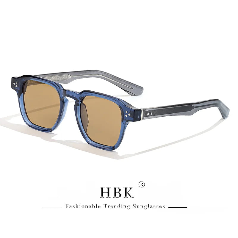 HBK Square Gradient Sunglasses — UV400 Vintage Style for Men