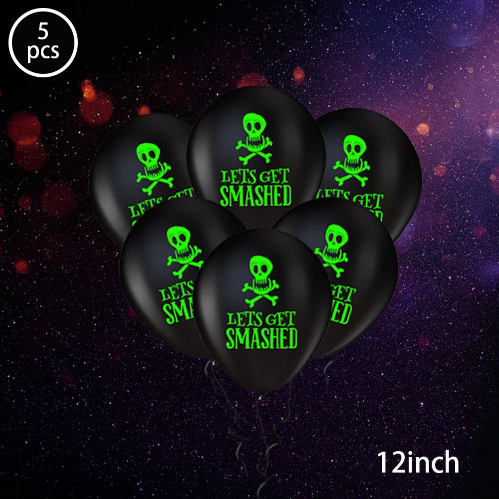Halloween 12-Inch Latex Balloons for Spooky Party Decorations