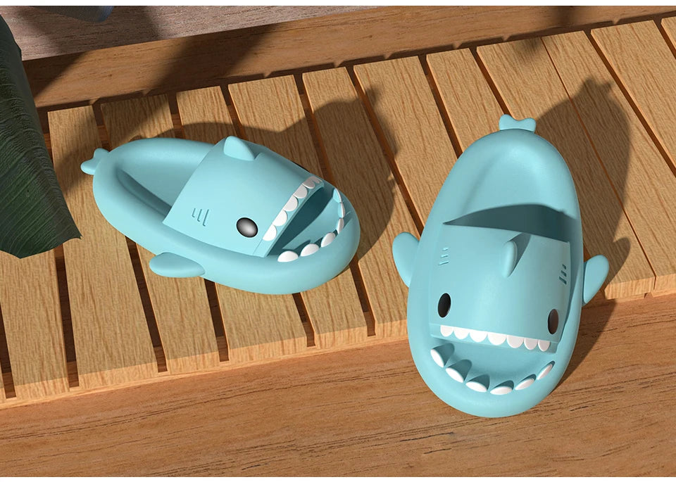 Shark Slippers – Soft Cloud Slides for Women & Men | Indoor/Outdoor EVA Mules | Beach & Bathroom Sandals
