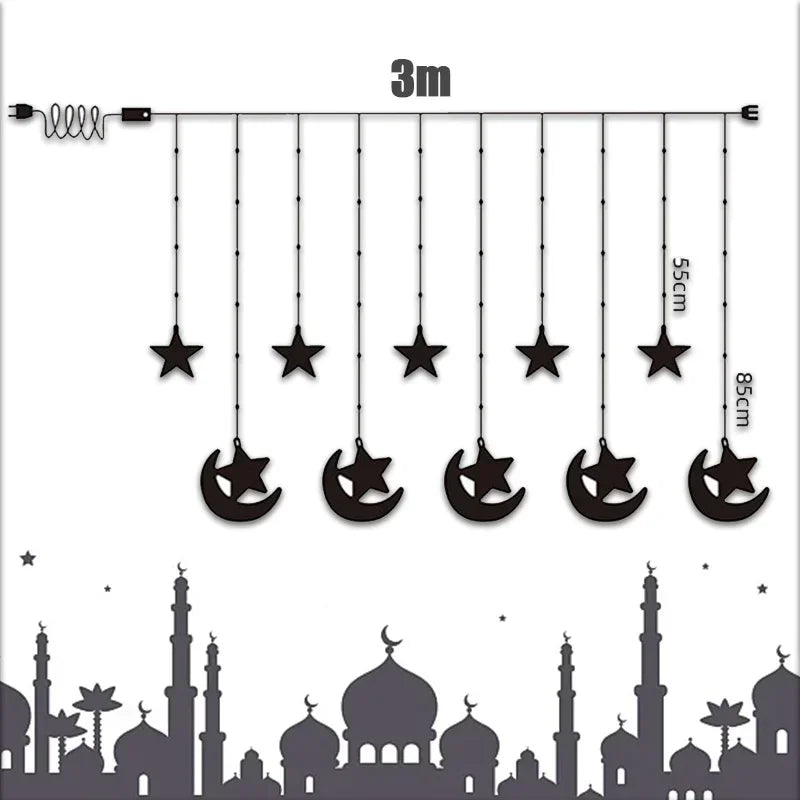 Decorative LED String Lights for Ramadan and Eid Celebrations