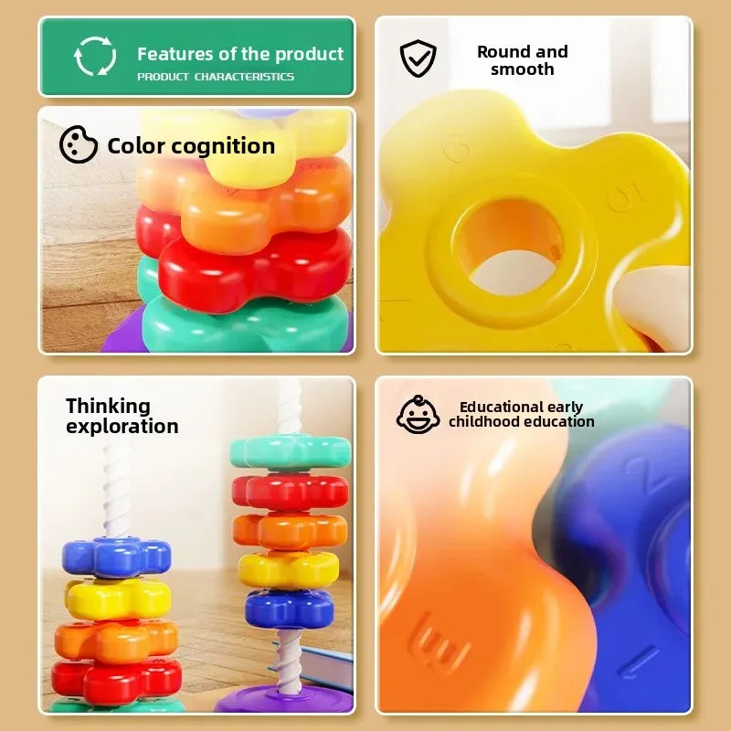 Rainbow Spinning Stacking Tower