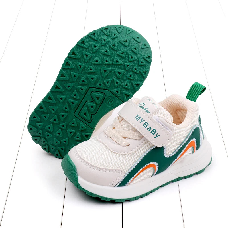 Breathable Soft-Step Toddler Sneakers – Lightweight Anti-Slip Shoes for Boys & Girls (1–3 Years, Spring/Autumn Wear)