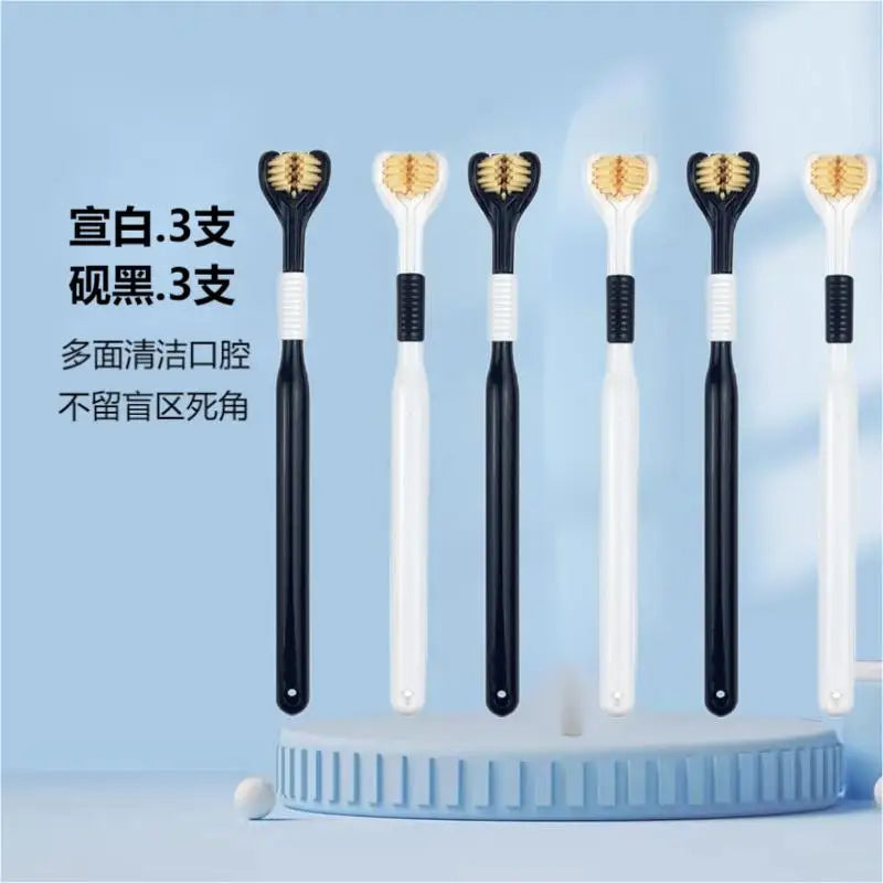 Three-Sided Toothbrush with Soft Ultra-Fine Bristles – Complete Oral Care & Gentle Teeth Cleaning