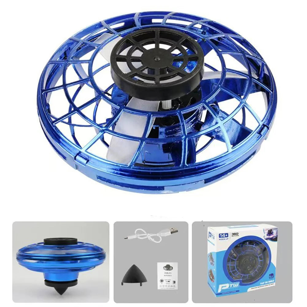 Next-Gen Flying Spinner UFO Toy – Hand-Controlled Mini Drone with LED Lights | Magic Hover Ball for Teens & Kids | 360° Boomerang Fidget Toy