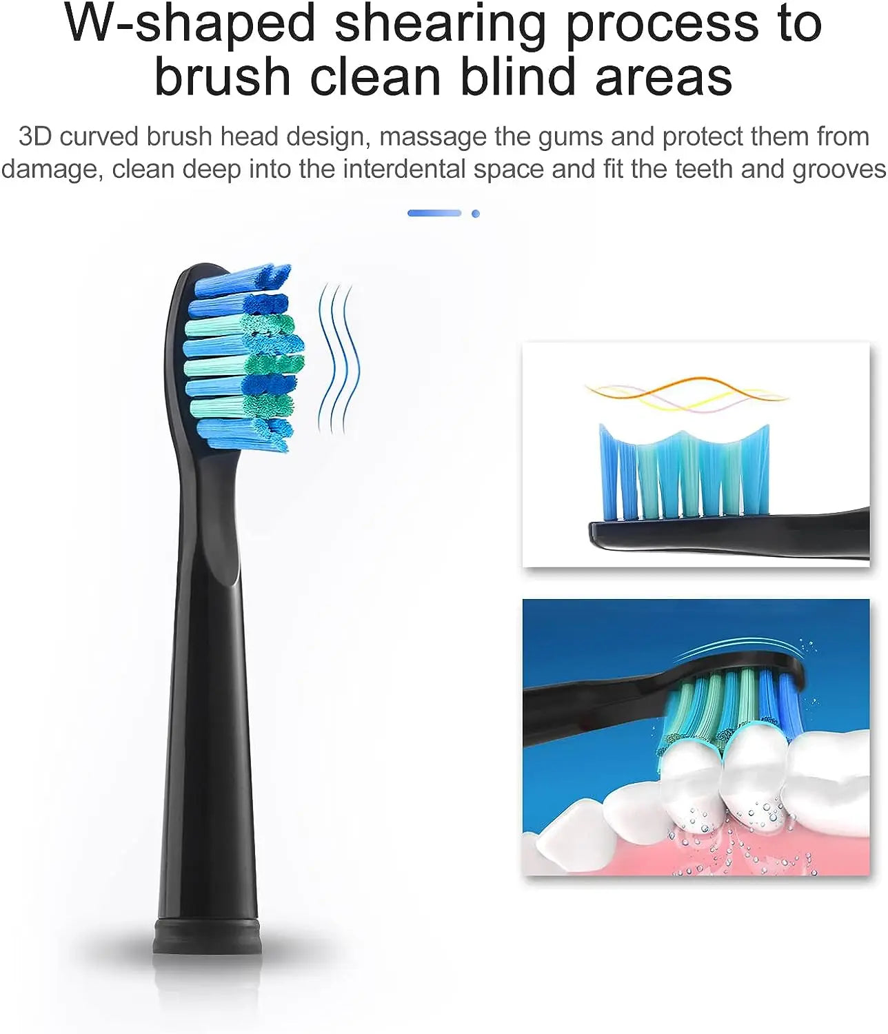 Replacement Toothbrush Heads Compatible with SG Series Electric Toothbrush Models (SG-575/507B/508/551 and More)