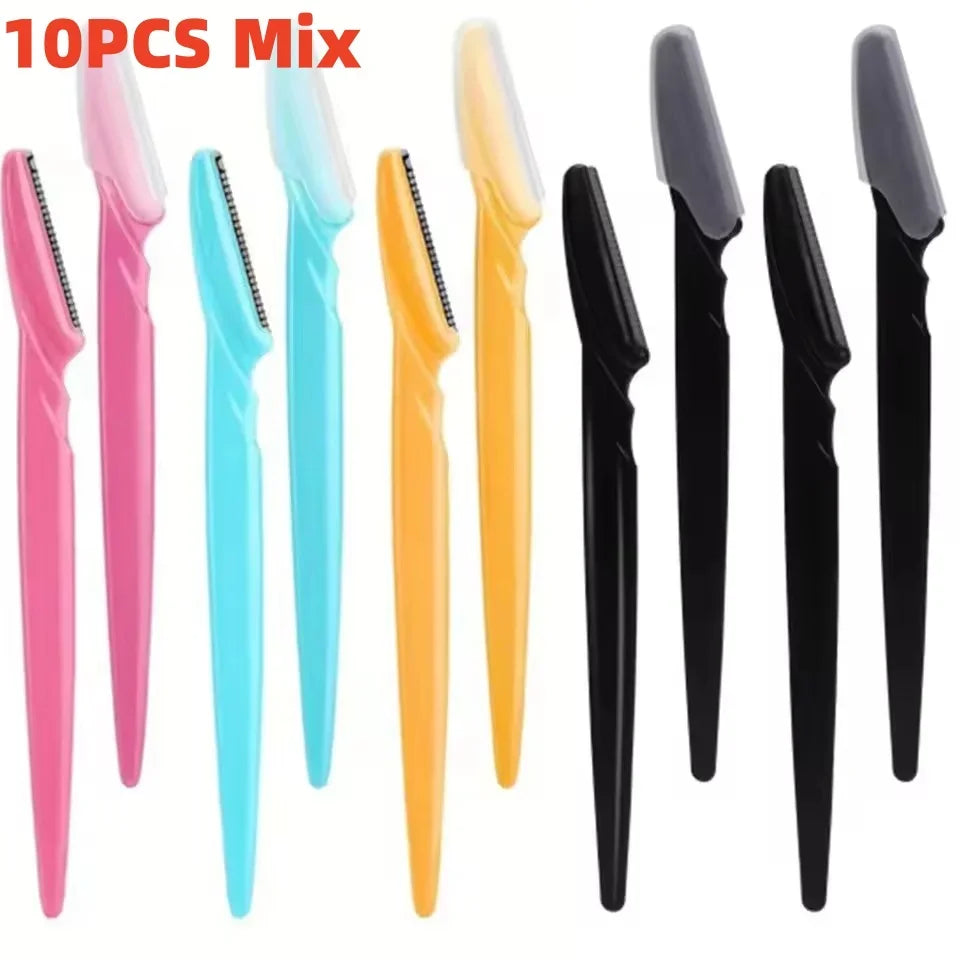 Eyebrow Trimmer & Face Razor for Women – Portable Hair Removal Blade, 5 to 40 Pcs