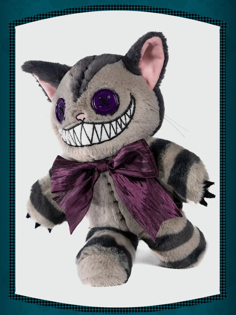 Official Cheshire Cat Plush Doll Funny Kawaii Cartoon Cat Pendant Collectible Stuffed Animal Birthday Gift