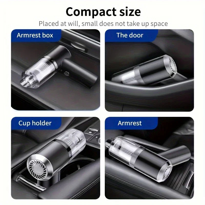 Cordless Handheld Car Vacuum Cleaner – Wet & Dry Portable Vacuum with Powerful Suction