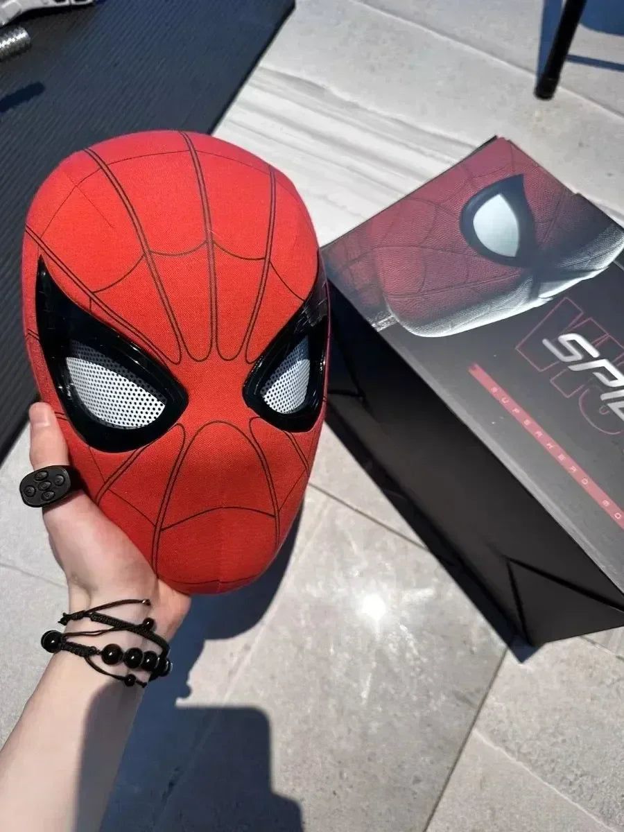 Marvel Miles Morales Spider-Man Moving Eyes Electronic Mask – 1:1 Cosplay Headgear with Remote Control