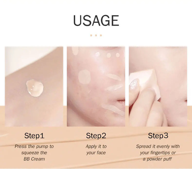 LAIKOU BB Cream with SPF — Lightweight Liquid Foundation & Concealer