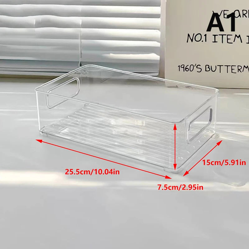 Acrylic Transparent Storage Box – Desktop Organizer for Cosmetics, Facial Masks, and Household or Refrigerator Use