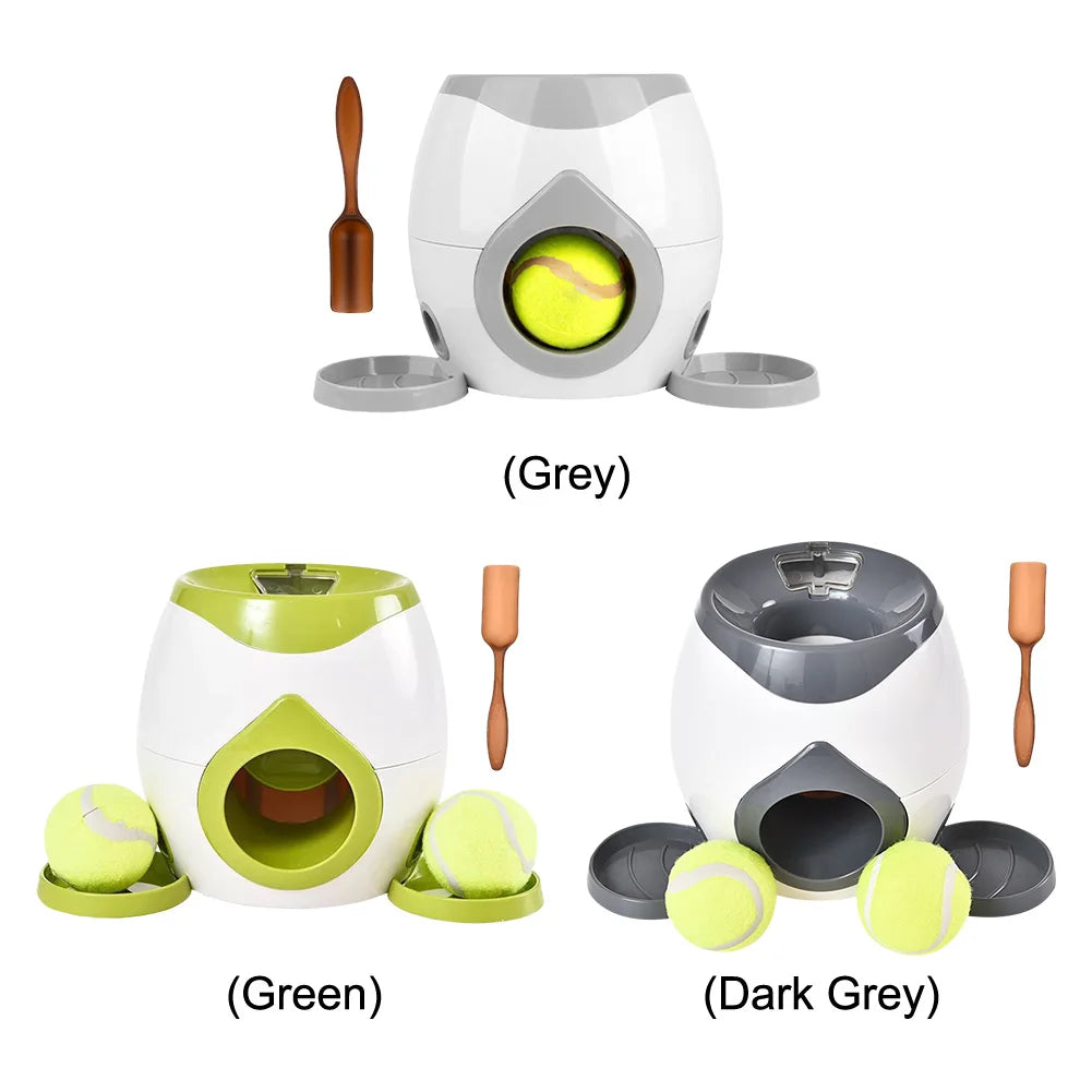 Dog Interactive Treat Dispenser Puzzle Toy with Tennis Ball Reward System