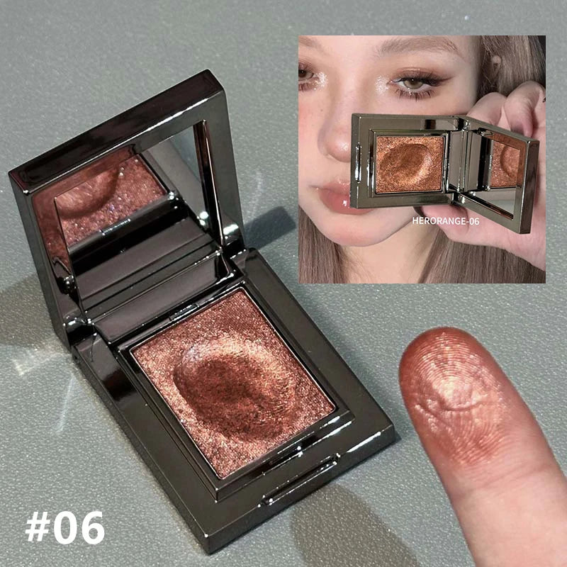 Chameleon Dark Green Eyeshadow Palette – Pearlescent Shimmer, Smooth Blendable Formula, Easy Application, Long-Lasting Brightening Makeup