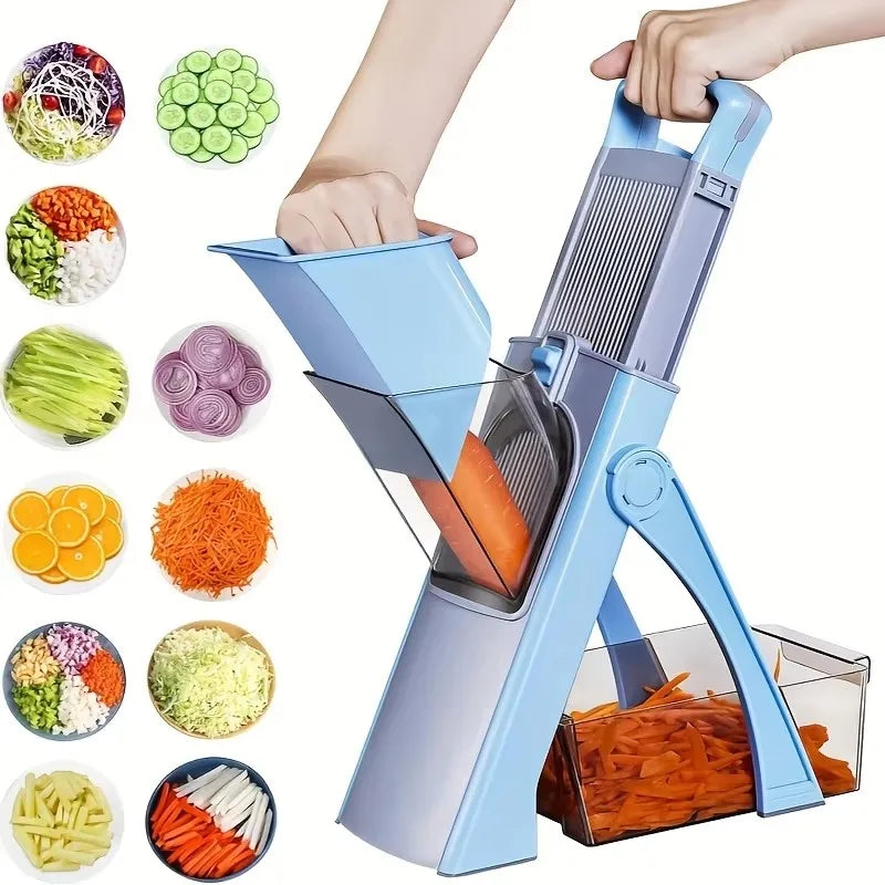 Adjustable Vegetable Slicer with Julienne and Dicing Modes