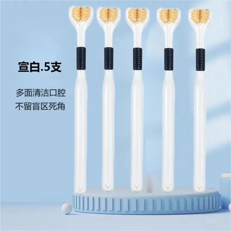 Three-Sided Toothbrush with Soft Ultra-Fine Bristles – Complete Oral Care & Gentle Teeth Cleaning