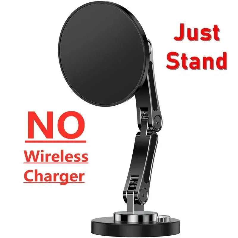 15W Magnetic Wireless Car Charger Mount – Strong MagSafe Phone Holder with 360° Rotation & Fast Charging for iPhone 15/14/13/12