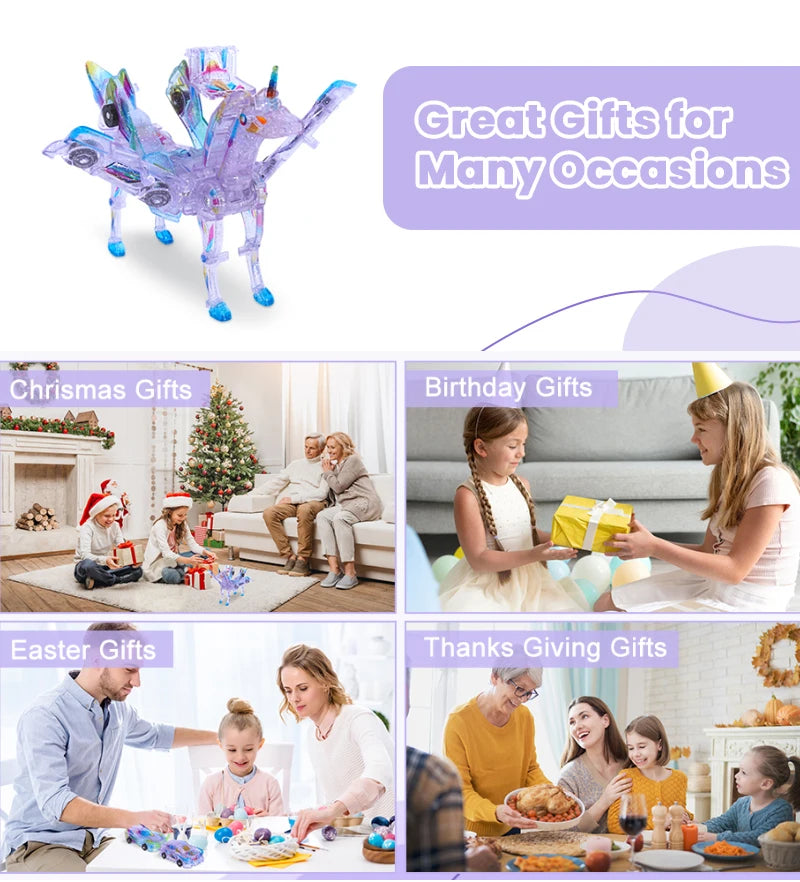 CONUSEA 2-in-1 Magnetic Shape-Shifting Deer Car Toy Set