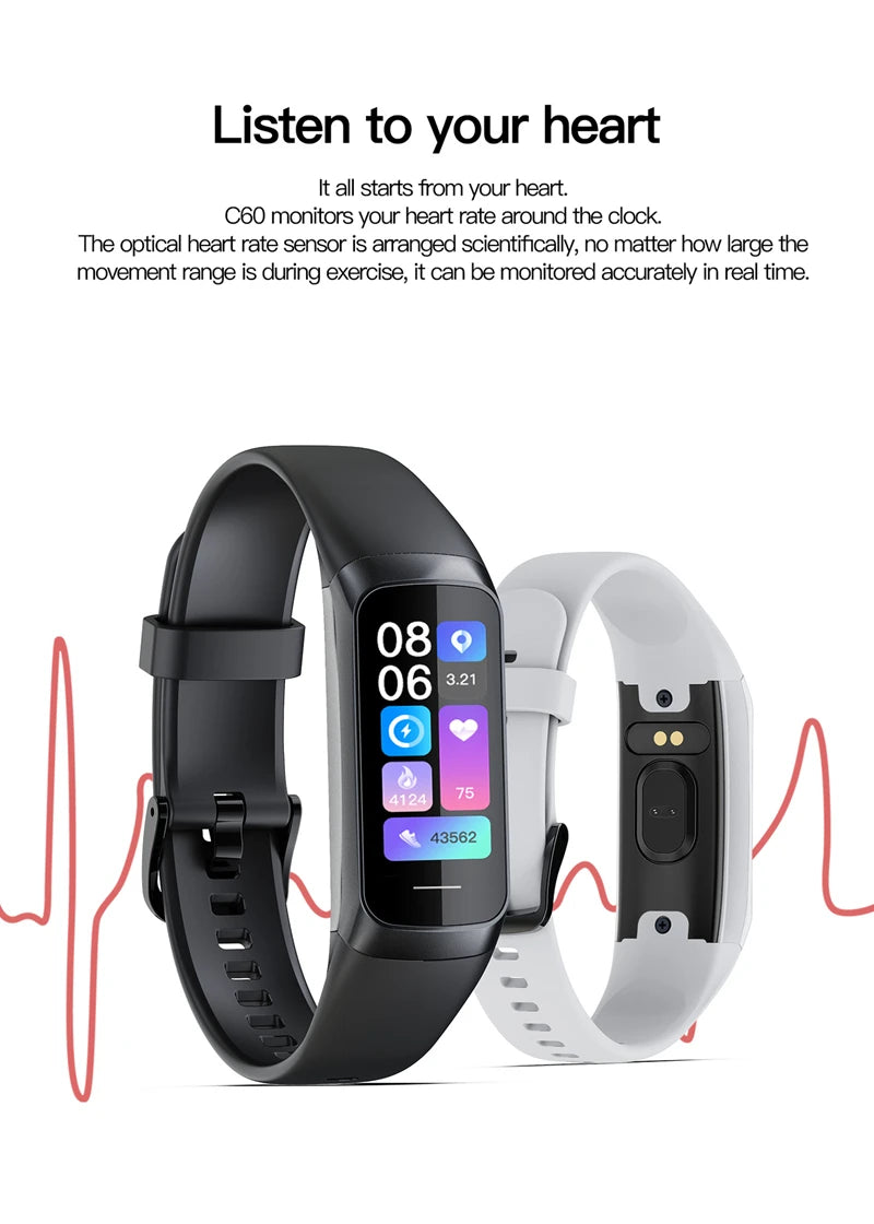 Smart Fitness Band Watch with Step Counter, Bluetooth Sync & Smart Notifications for Men, Women & Students – 2026 New Edition