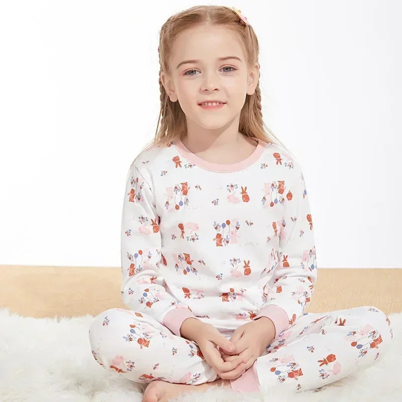 Kids Pajamas Set, 100% Cotton Soft Long Sleeve Sleepwear for Toddlers & Children Ages 2–13, Astronaut Print
